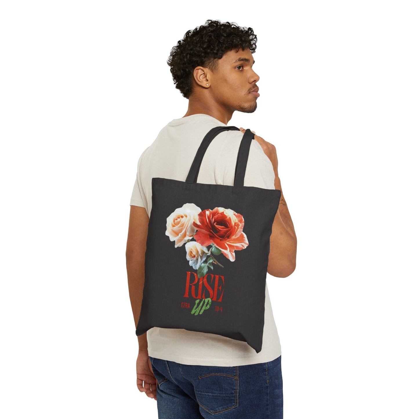 Rise Up Cotton Canvas Tote Bag — Everyday Inspirational Carryall