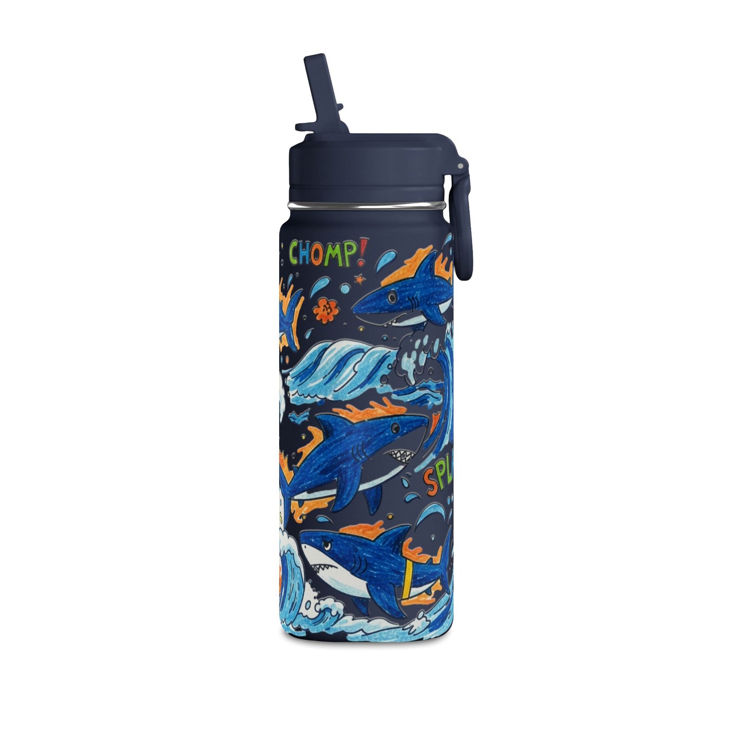 Kids Shark 20oz Water Bottle | Cute Shark Design