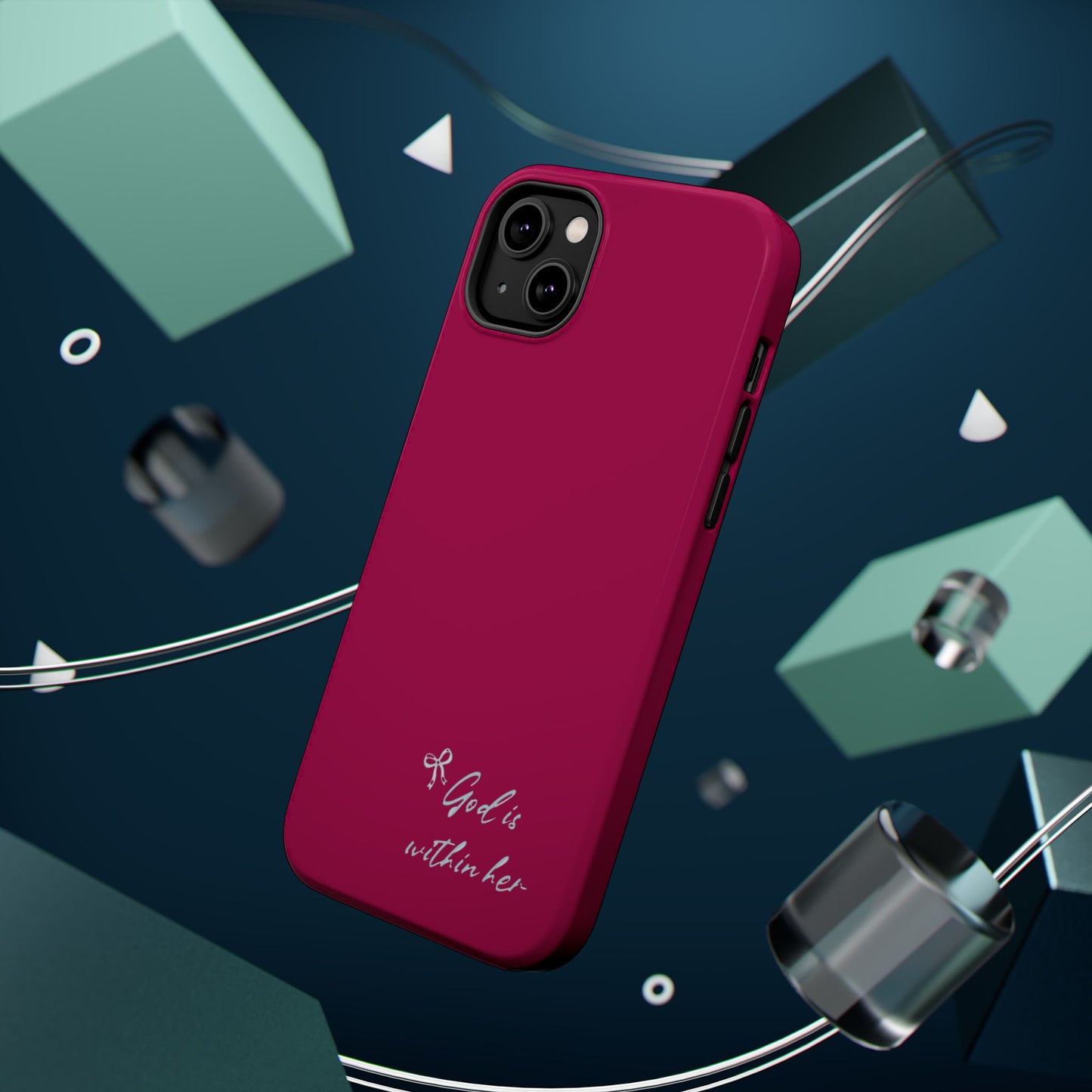 God Is Within Her Phone Case — Inspirational Magnetic Impact-Resistant Phone Case