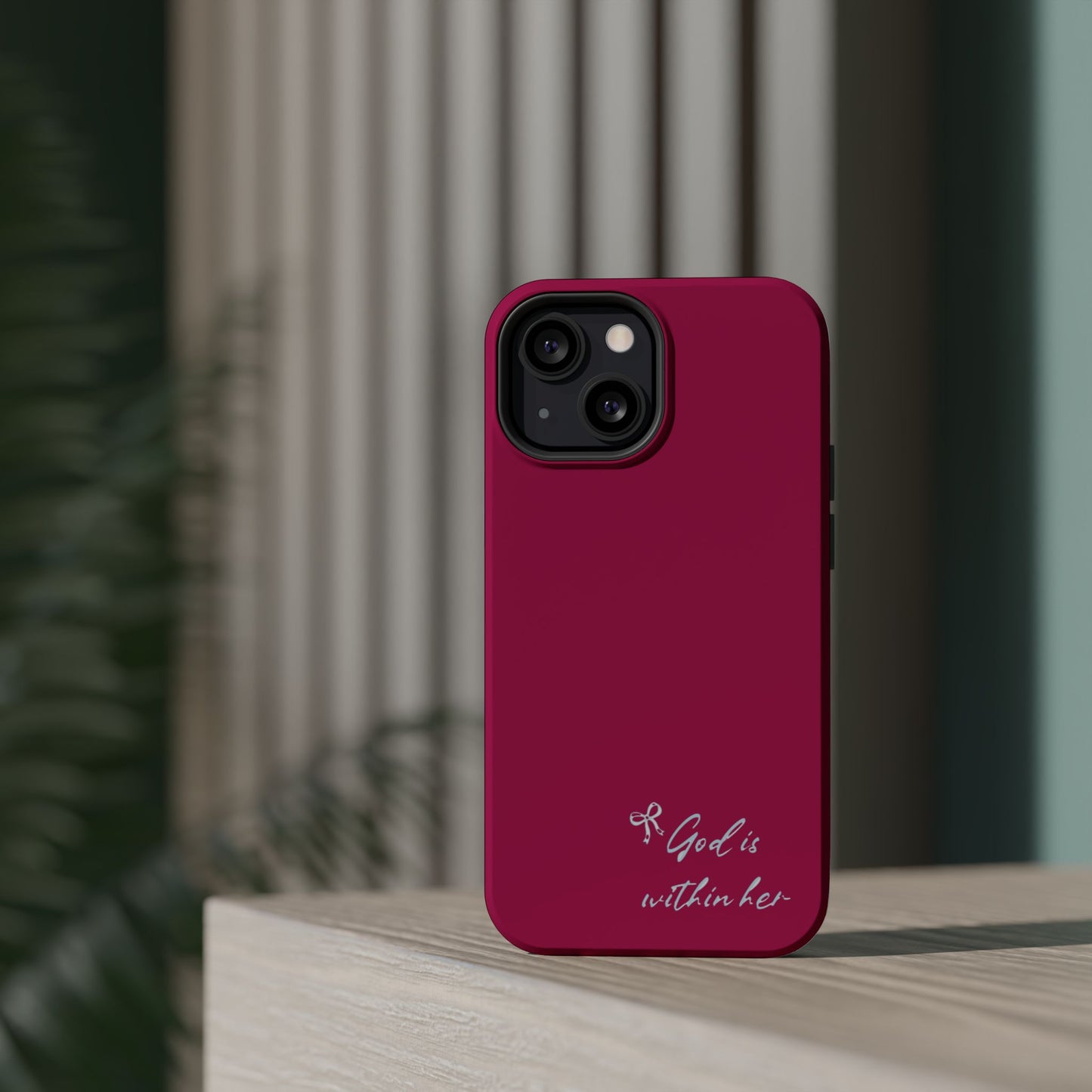 God Is Within Her Phone Case — Inspirational Magnetic Impact-Resistant Phone Case