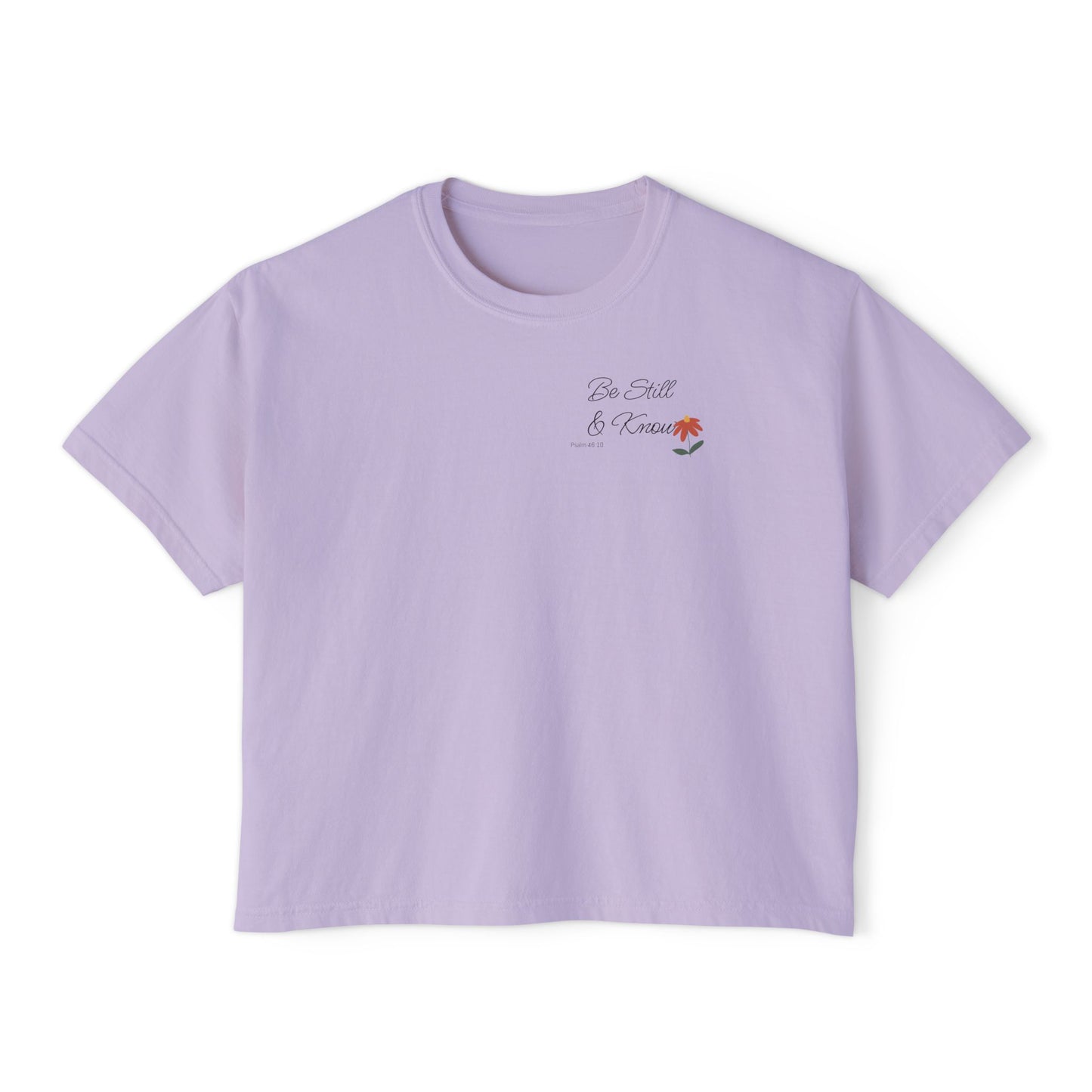 Be Still and Know boxy tee | Christian scripture tee