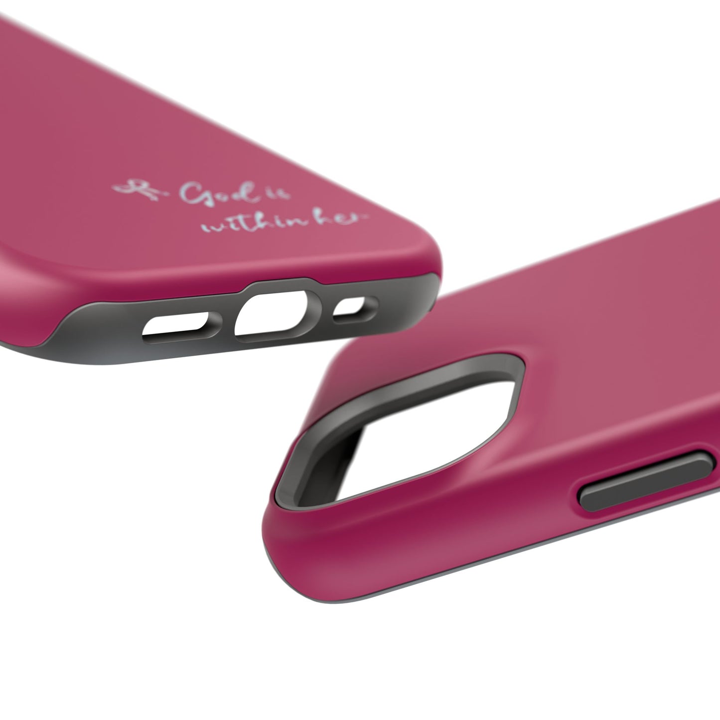 God Is Within Her Phone Case — Inspirational Magnetic Impact-Resistant Phone Case