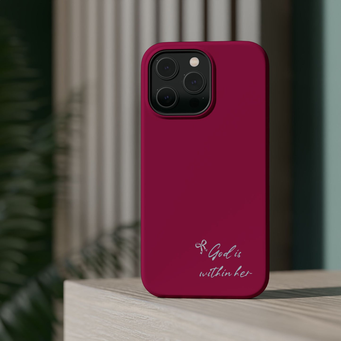 God Is Within Her Phone Case — Inspirational Magnetic Impact-Resistant Phone Case