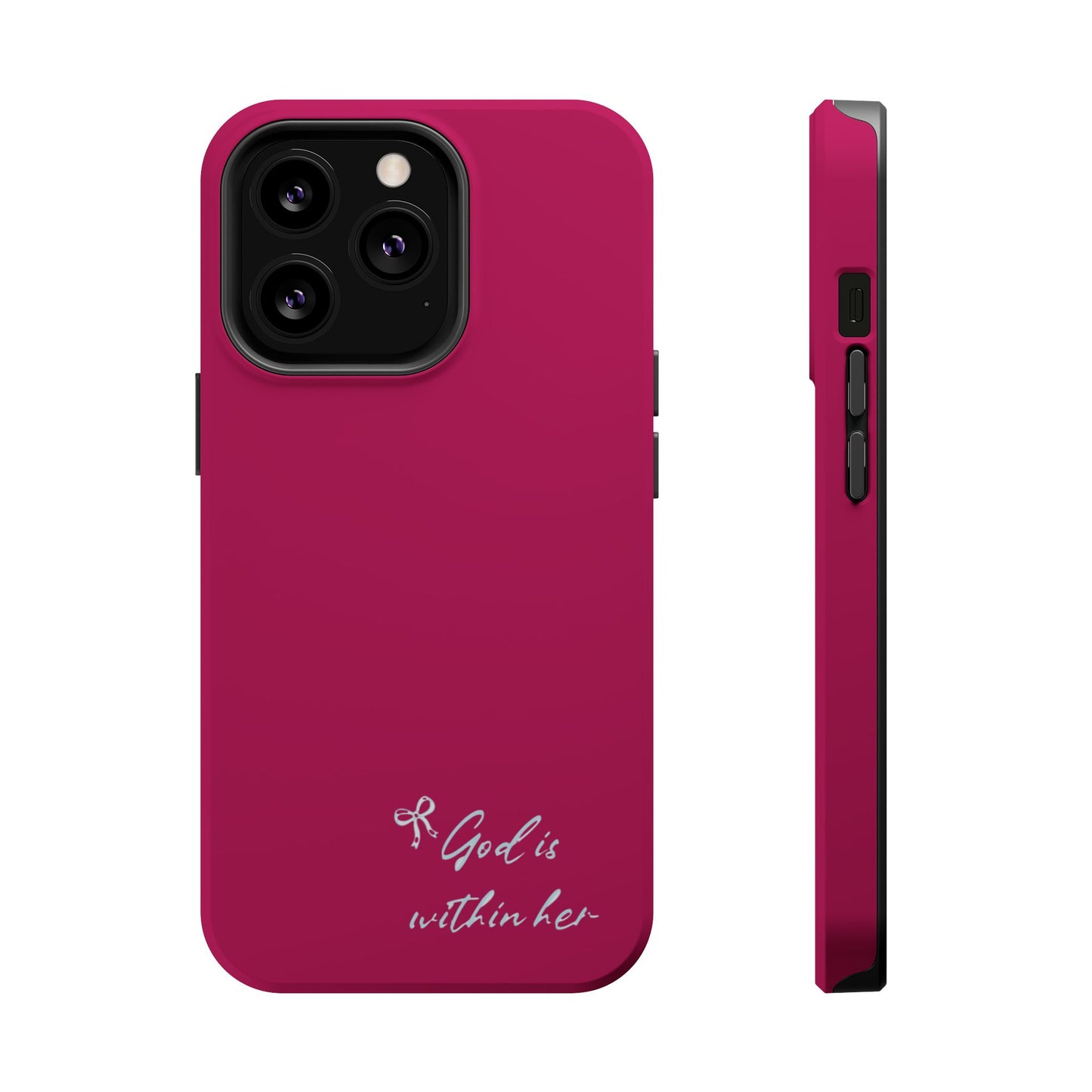 God Is Within Her Phone Case — Inspirational Magnetic Impact-Resistant Phone Case