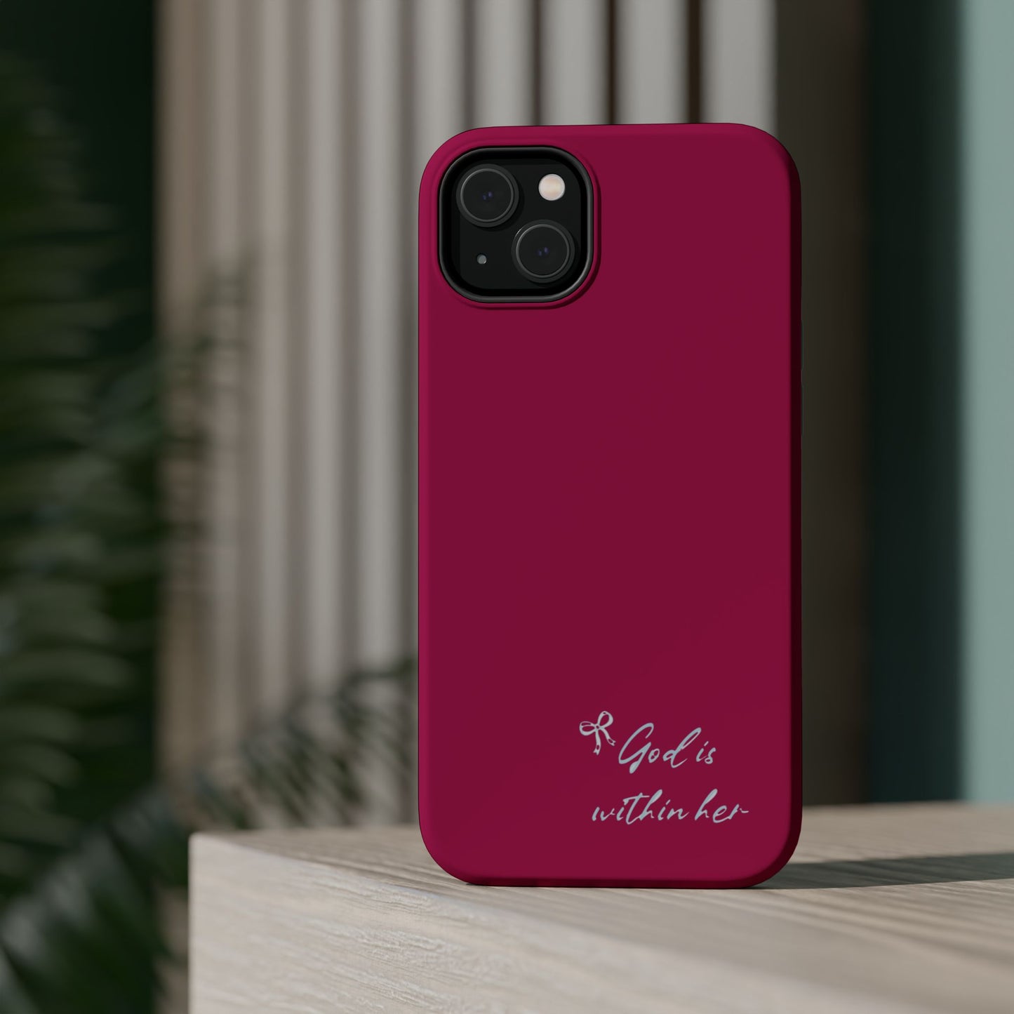 God Is Within Her Phone Case — Inspirational Magnetic Impact-Resistant Phone Case