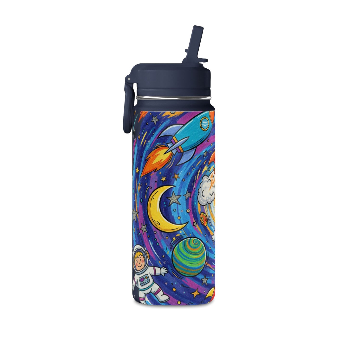 Kids Galaxy 20oz Water Bottle | Cute Galaxy Design
