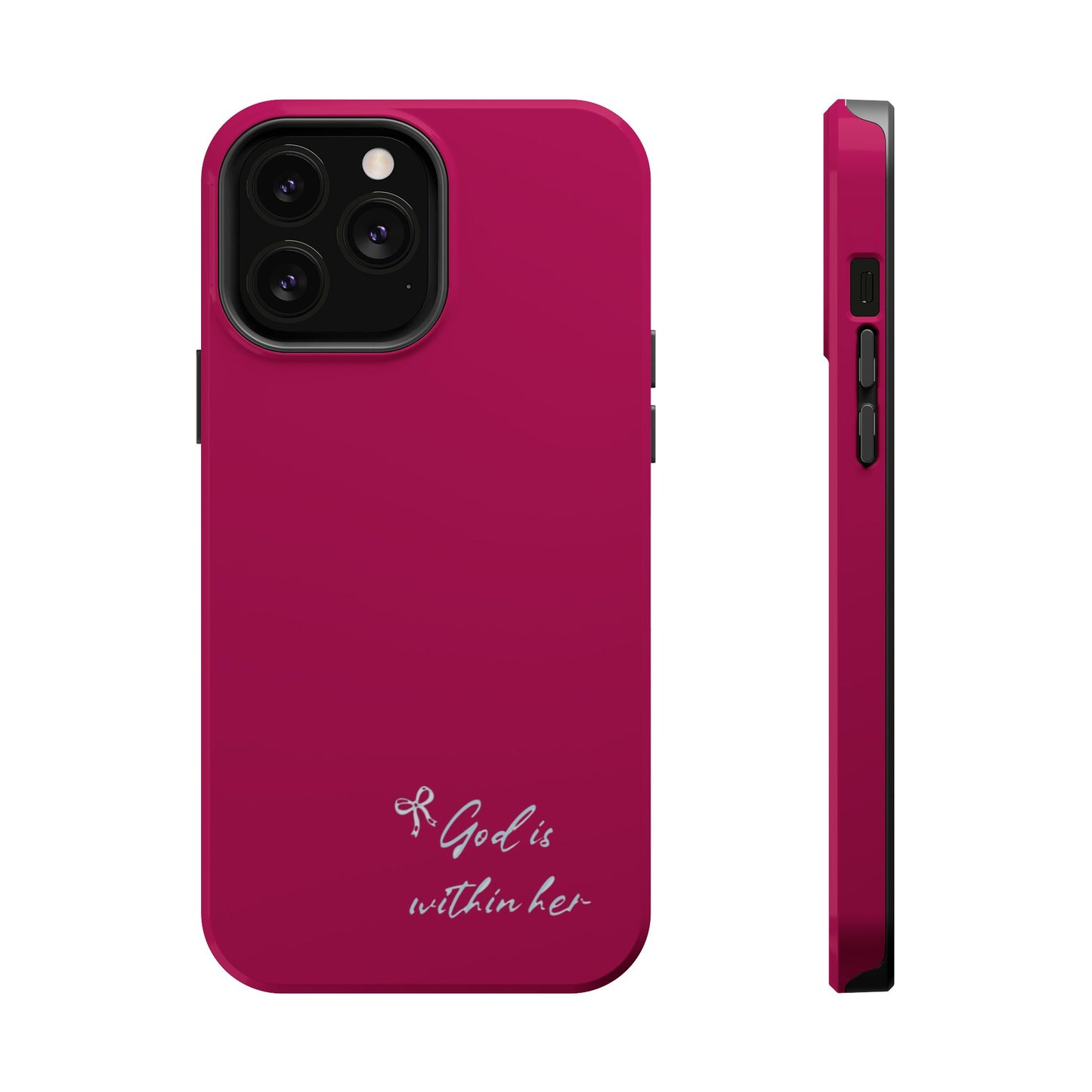 God Is Within Her Phone Case — Inspirational Magnetic Impact-Resistant Phone Case