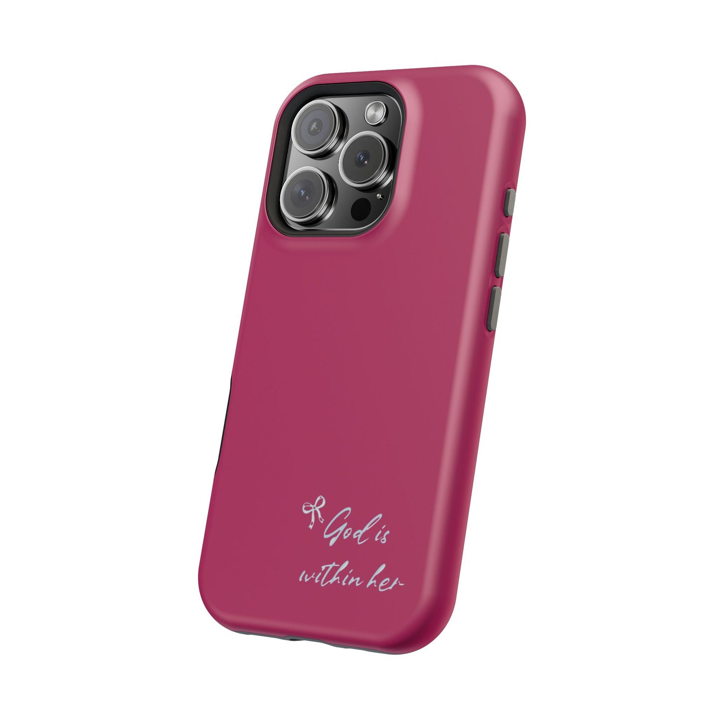 God Is Within Her Phone Case — Inspirational Magnetic Impact-Resistant Phone Case