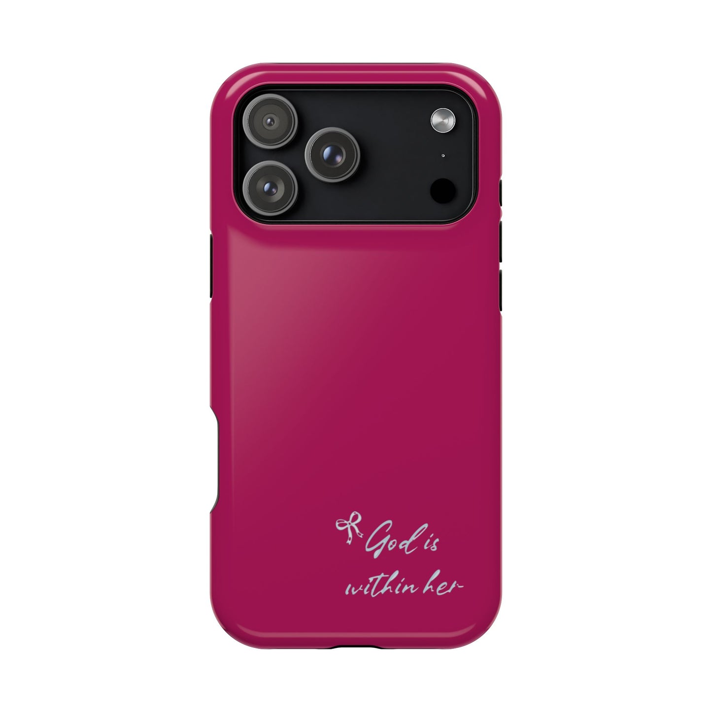 God Is Within Her Phone Case — Inspirational Magnetic Impact-Resistant Phone Case
