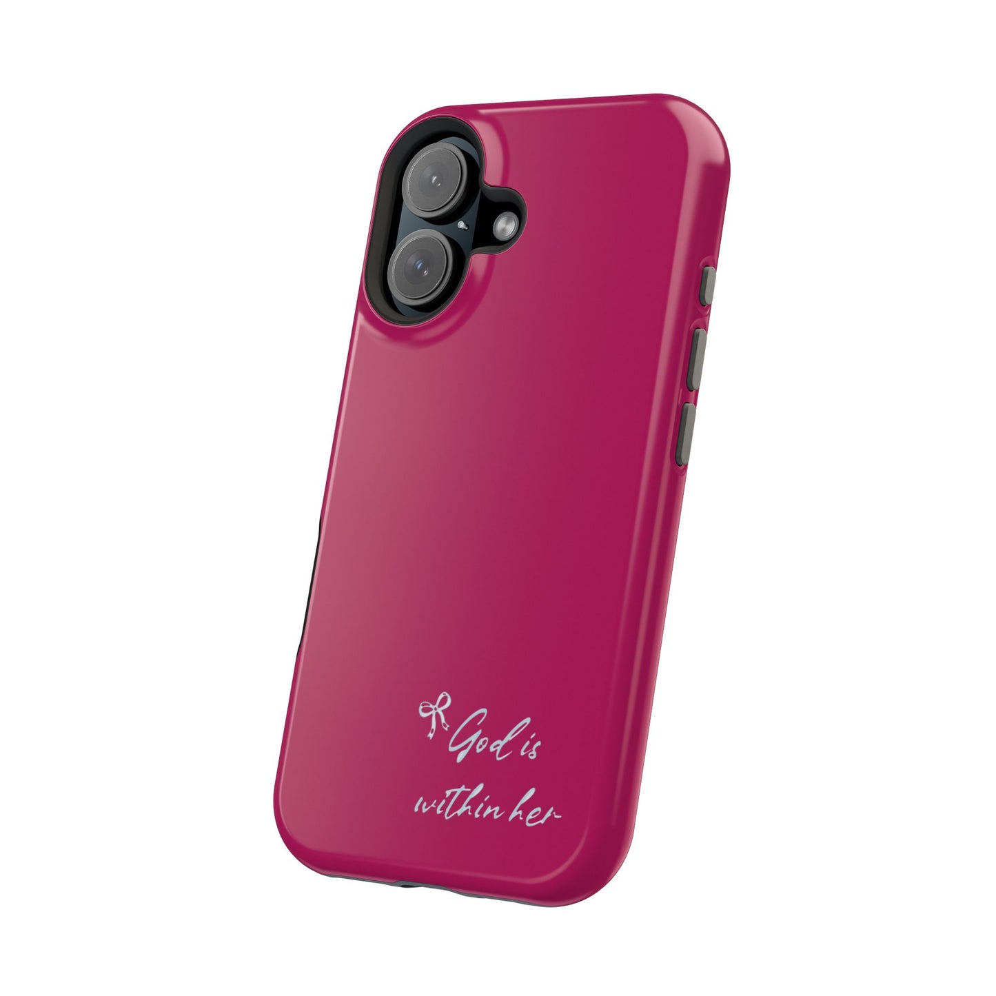God Is Within Her Phone Case — Inspirational Magnetic Impact-Resistant Phone Case