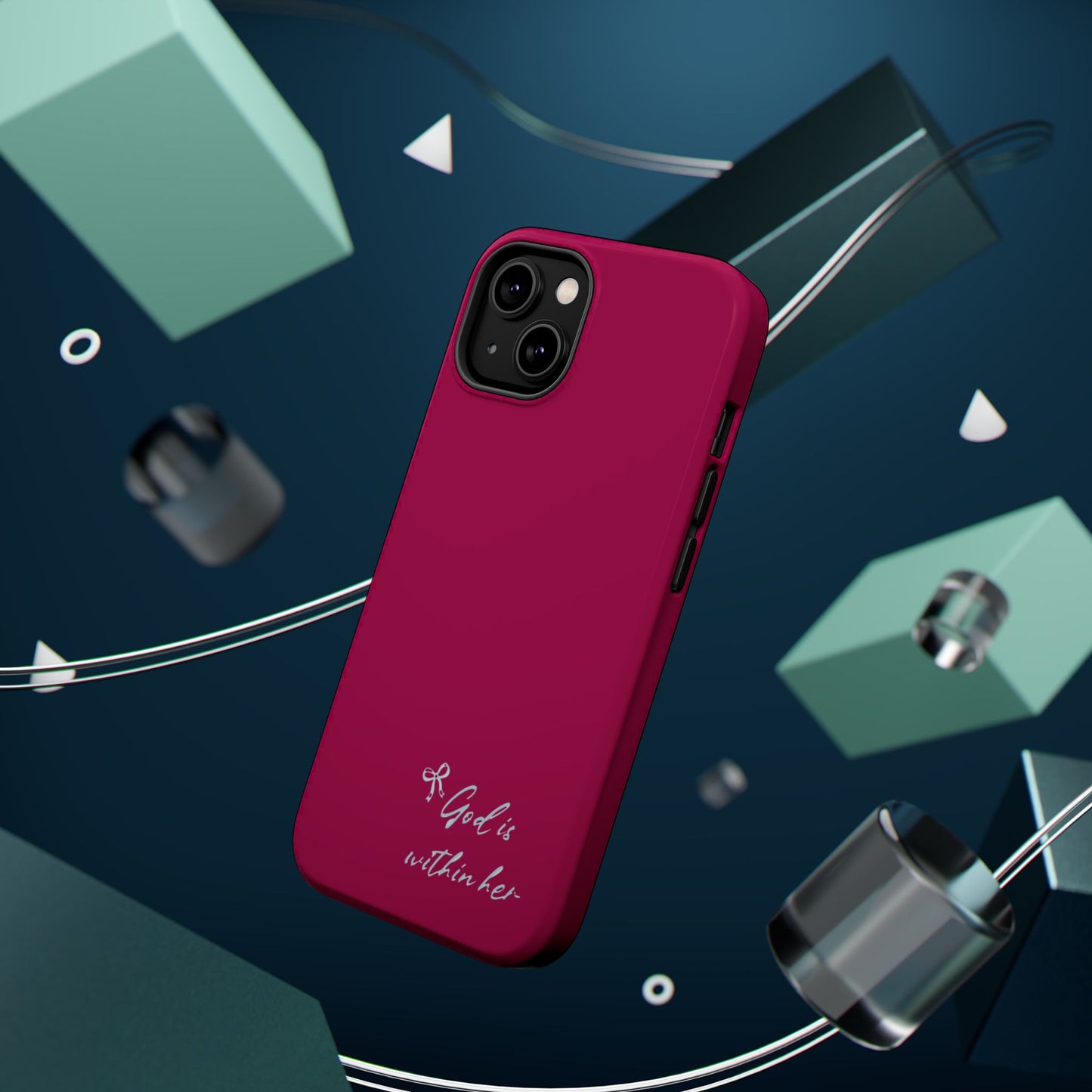 God Is Within Her Phone Case — Inspirational Magnetic Impact-Resistant Phone Case