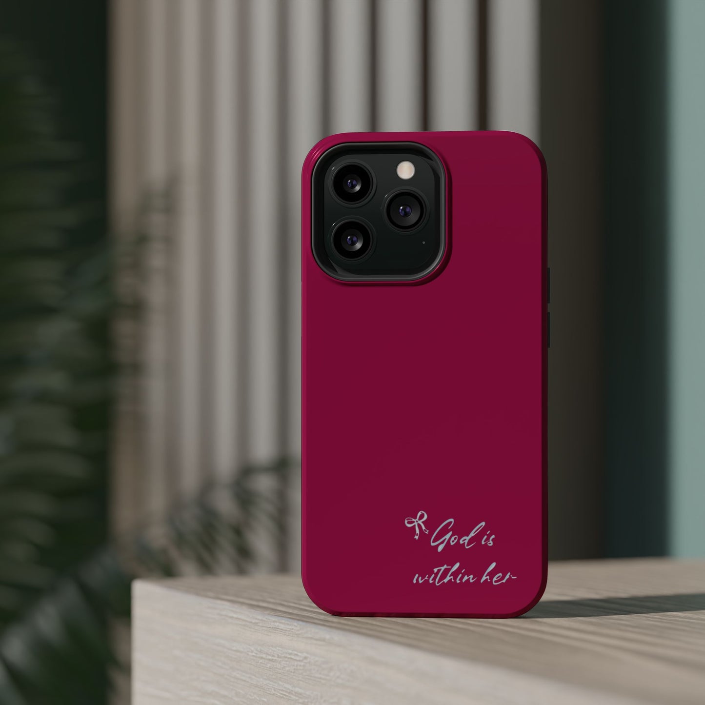 God Is Within Her Phone Case — Inspirational Magnetic Impact-Resistant Phone Case
