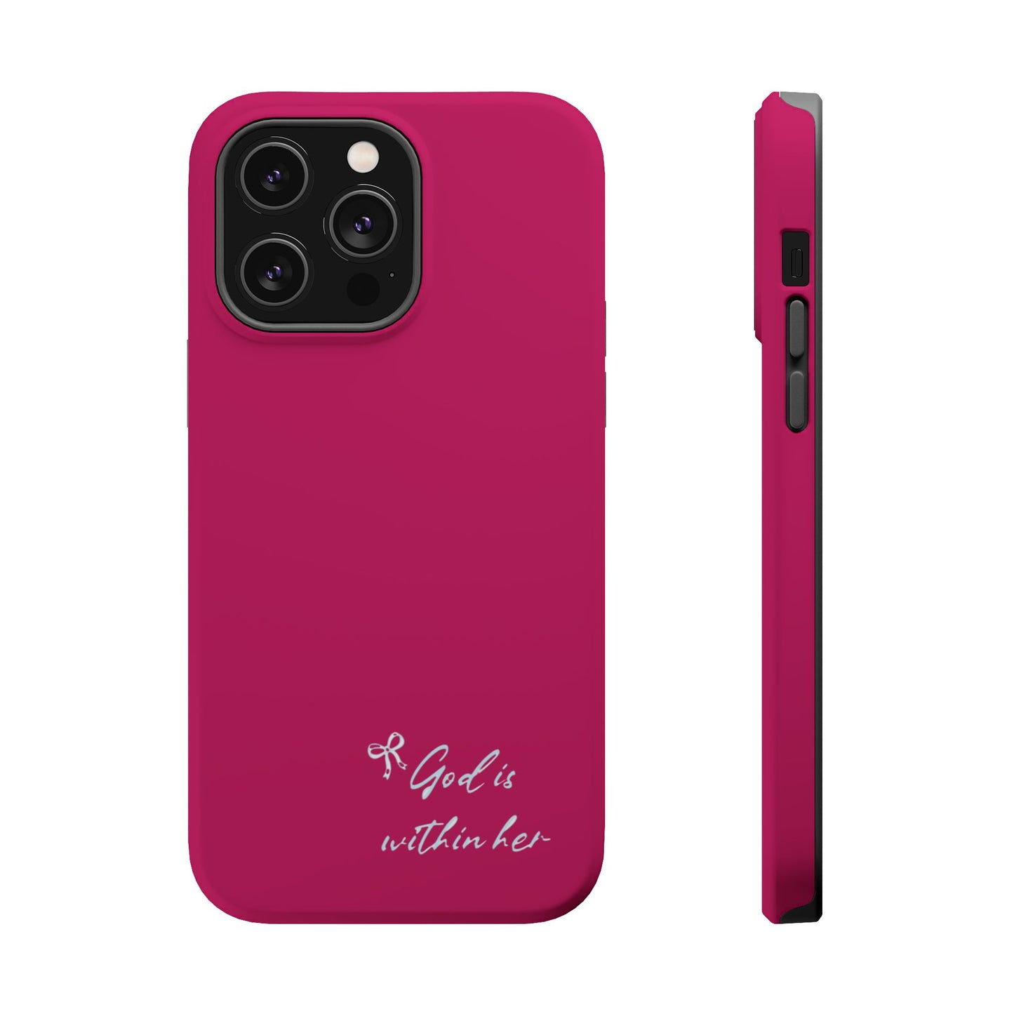 God Is Within Her Phone Case — Inspirational Magnetic Impact-Resistant Phone Case