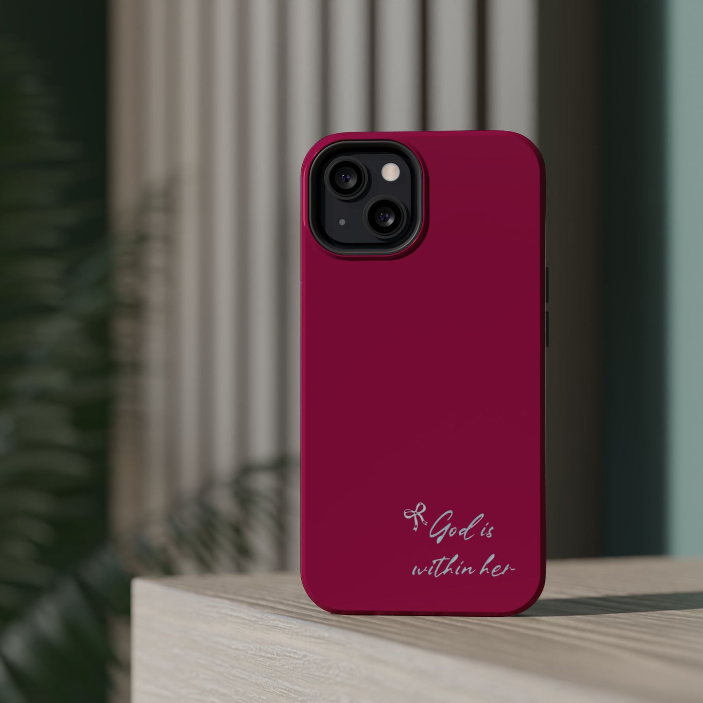 God Is Within Her Phone Case — Inspirational Magnetic Impact-Resistant Phone Case