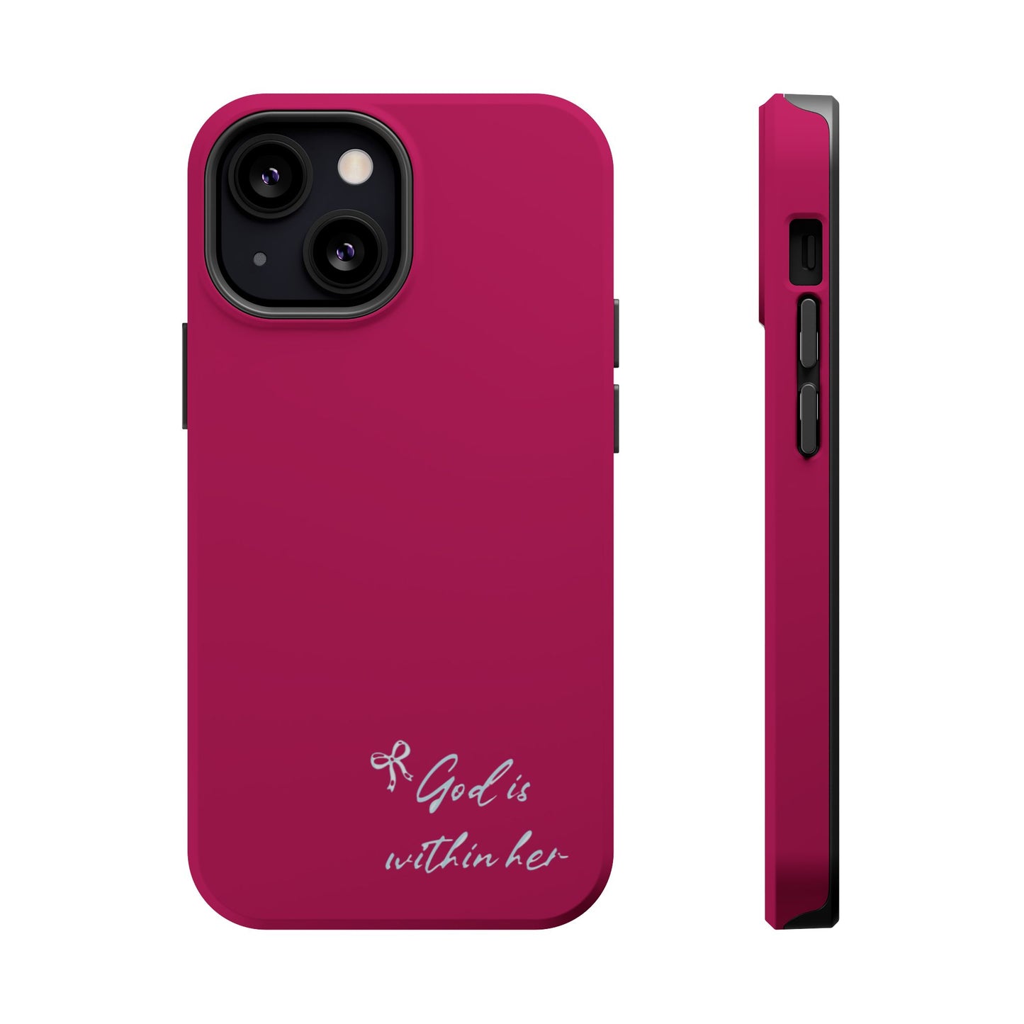 God Is Within Her Phone Case — Inspirational Magnetic Impact-Resistant Phone Case