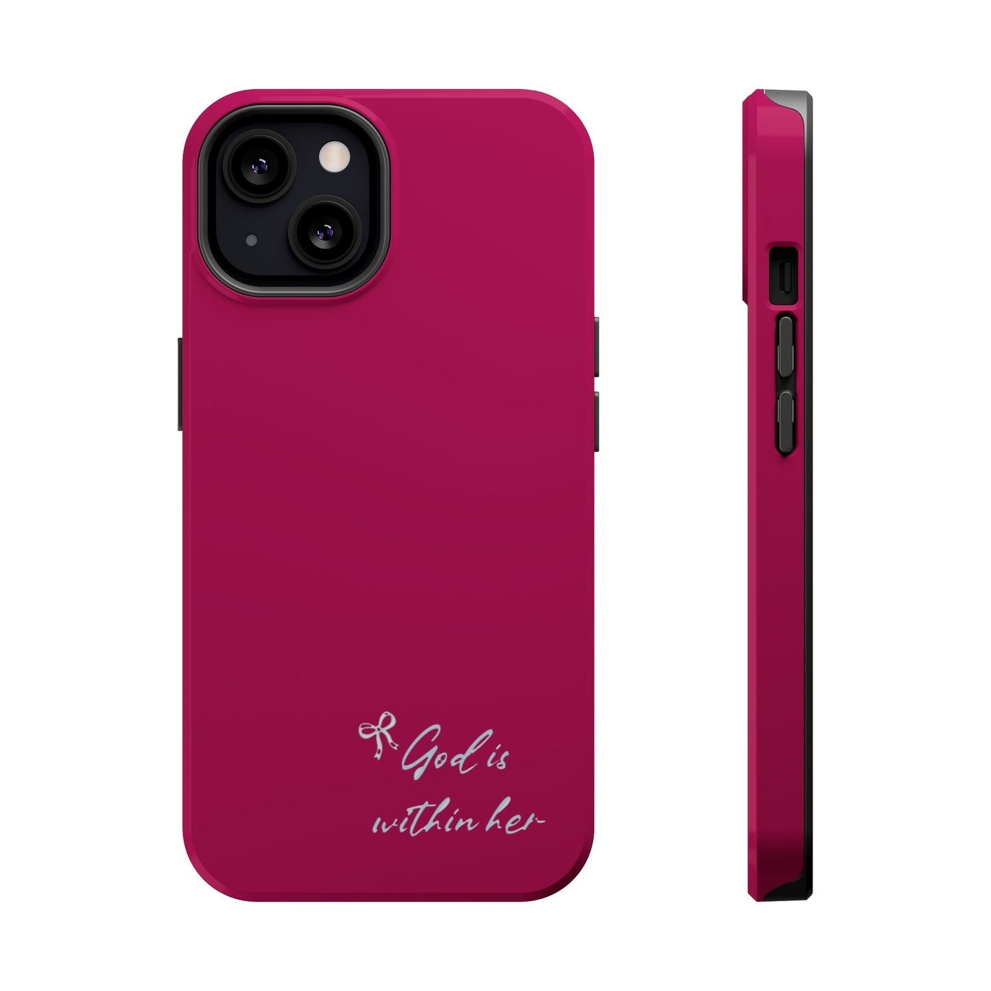 God Is Within Her Phone Case — Inspirational Magnetic Impact-Resistant Phone Case