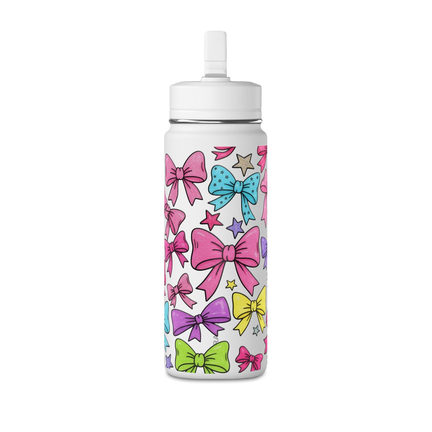 Girls Bow 20oz Water Bottle | Cute Bow Design