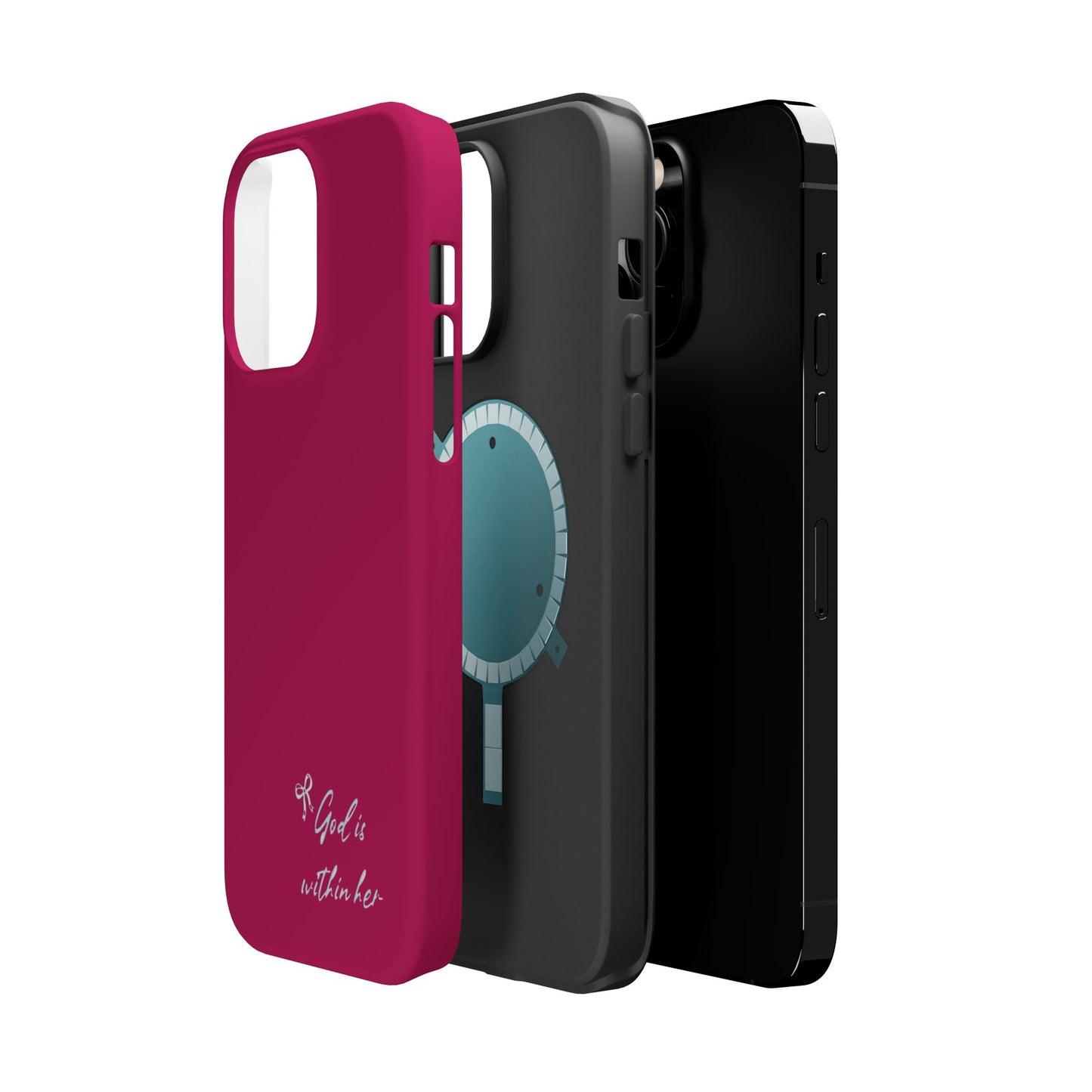 God Is Within Her Phone Case — Inspirational Magnetic Impact-Resistant Phone Case