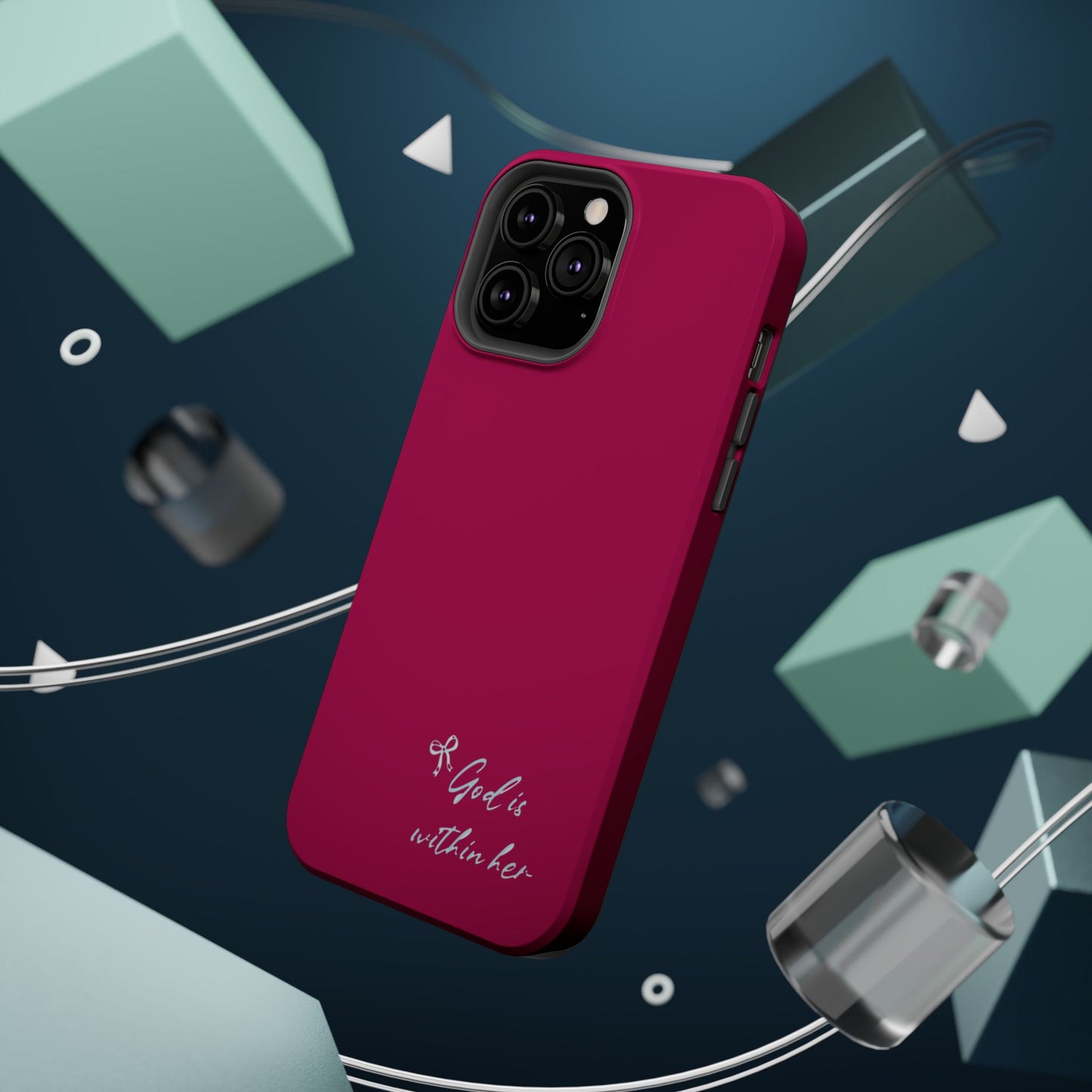 God Is Within Her Phone Case — Inspirational Magnetic Impact-Resistant Phone Case