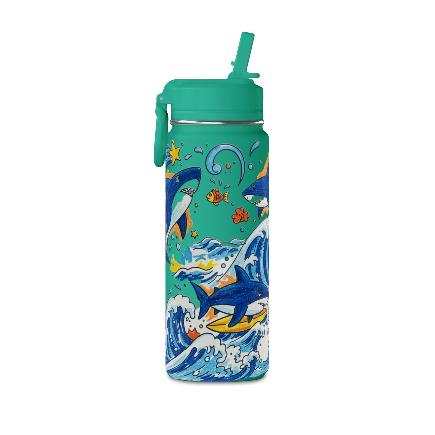 Kids Shark 20oz Water Bottle | Cute Shark Design