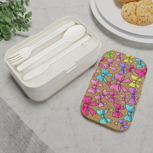 Girls Bow Bento Lunch Box | Bow Design Theme