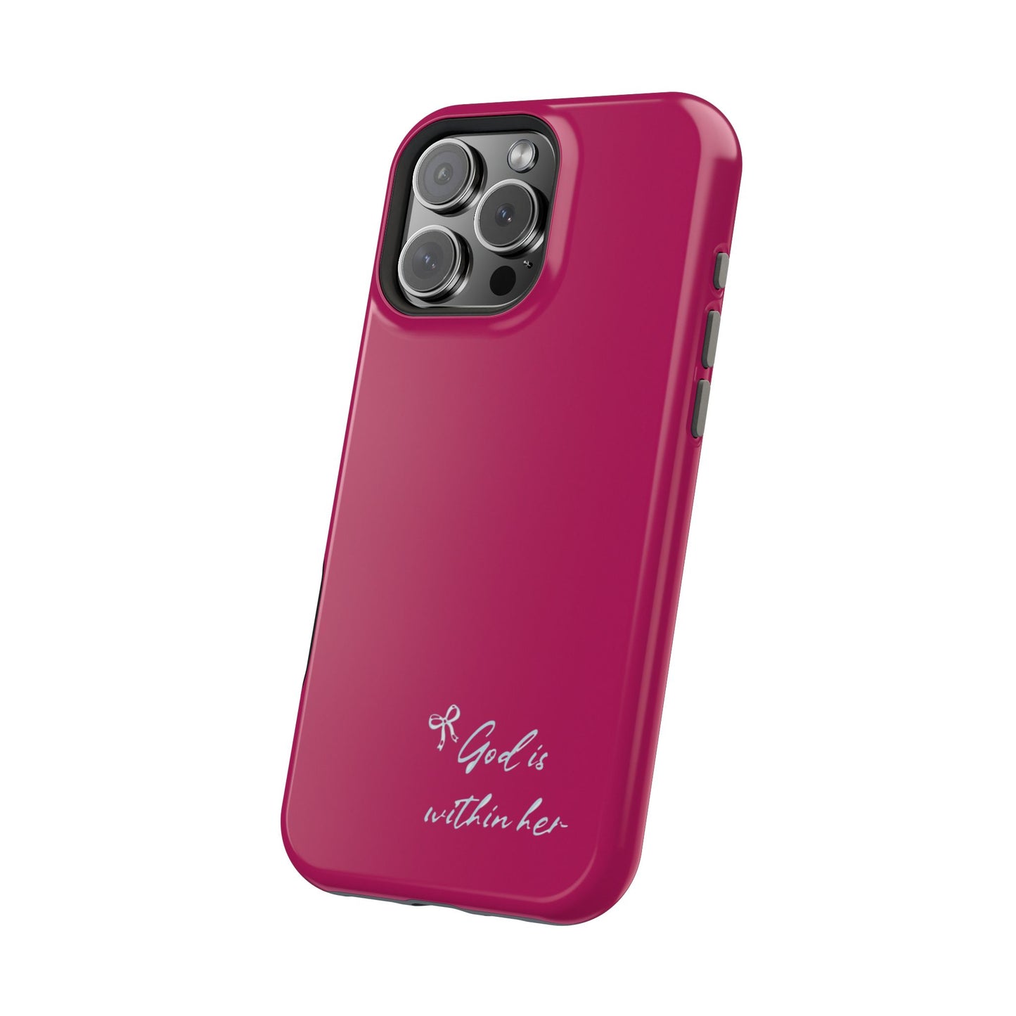 God Is Within Her Phone Case — Inspirational Magnetic Impact-Resistant Phone Case