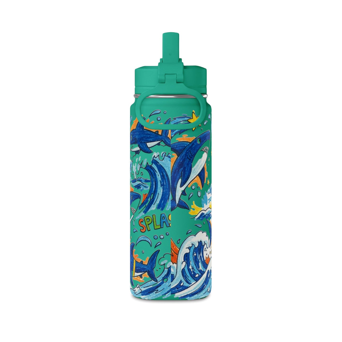 Kids Shark 20oz Water Bottle | Cute Shark Design