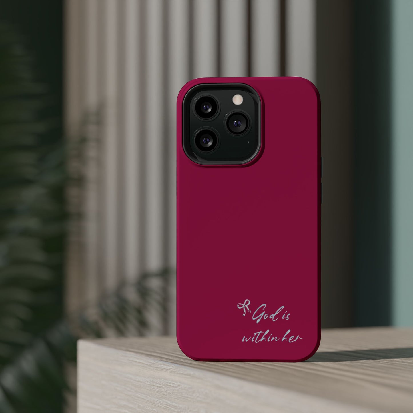 God Is Within Her Phone Case — Inspirational Magnetic Impact-Resistant Phone Case