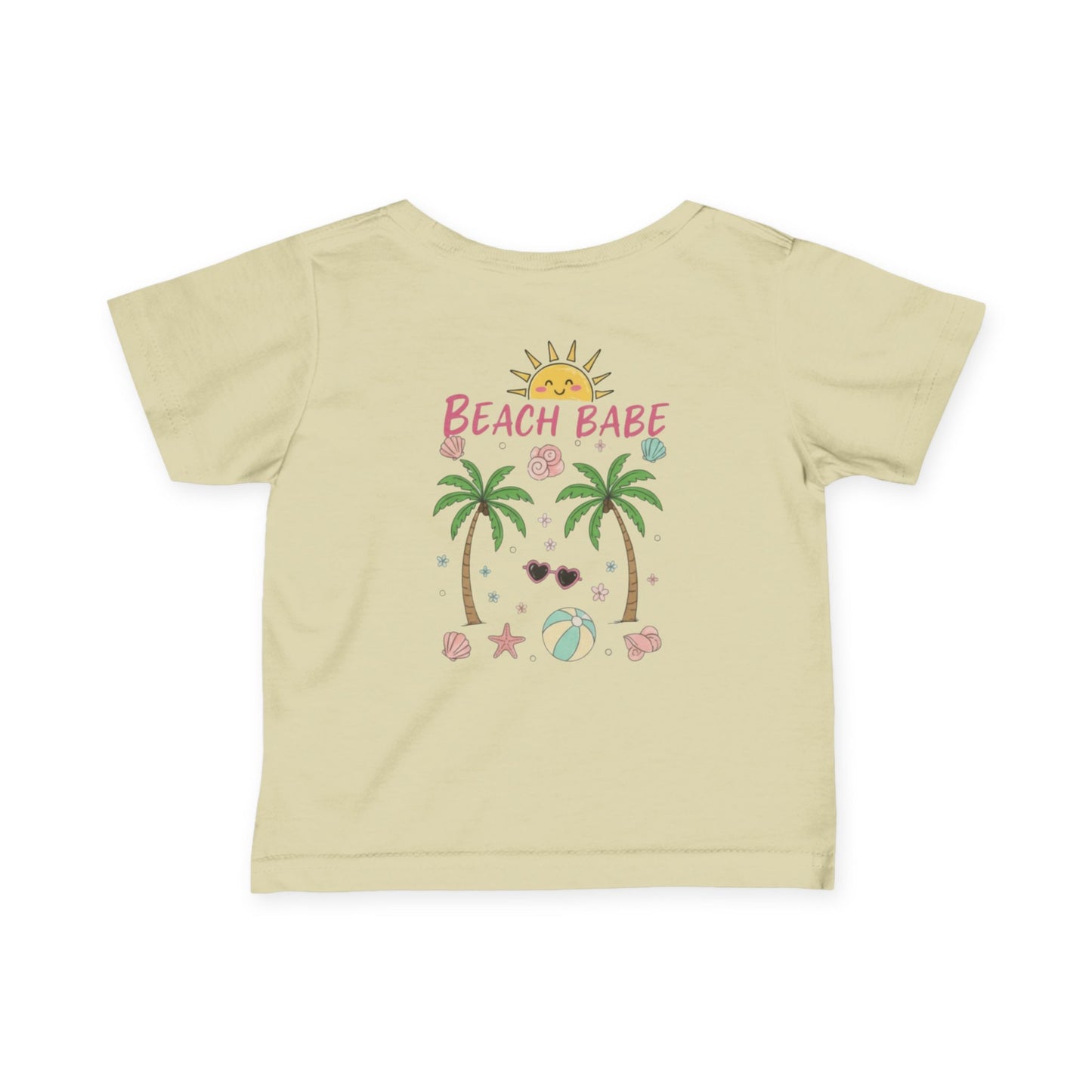 Baby Girl Beach Babe Infant Tee | Cute Beach Baby Graphic