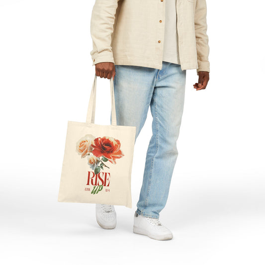 Rise Up Cotton Canvas Tote Bag — Everyday Inspirational Carryall