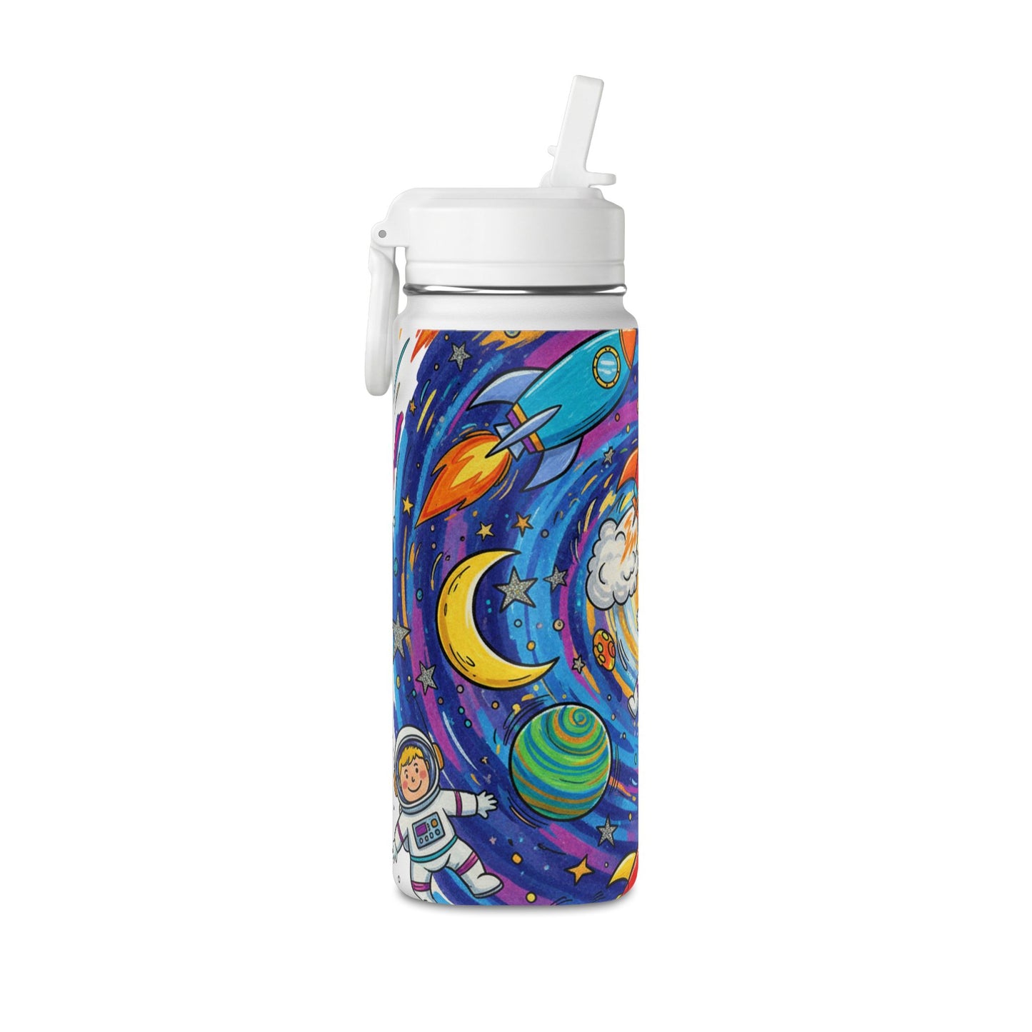 Kids Galaxy 20oz Water Bottle | Cute Galaxy Design