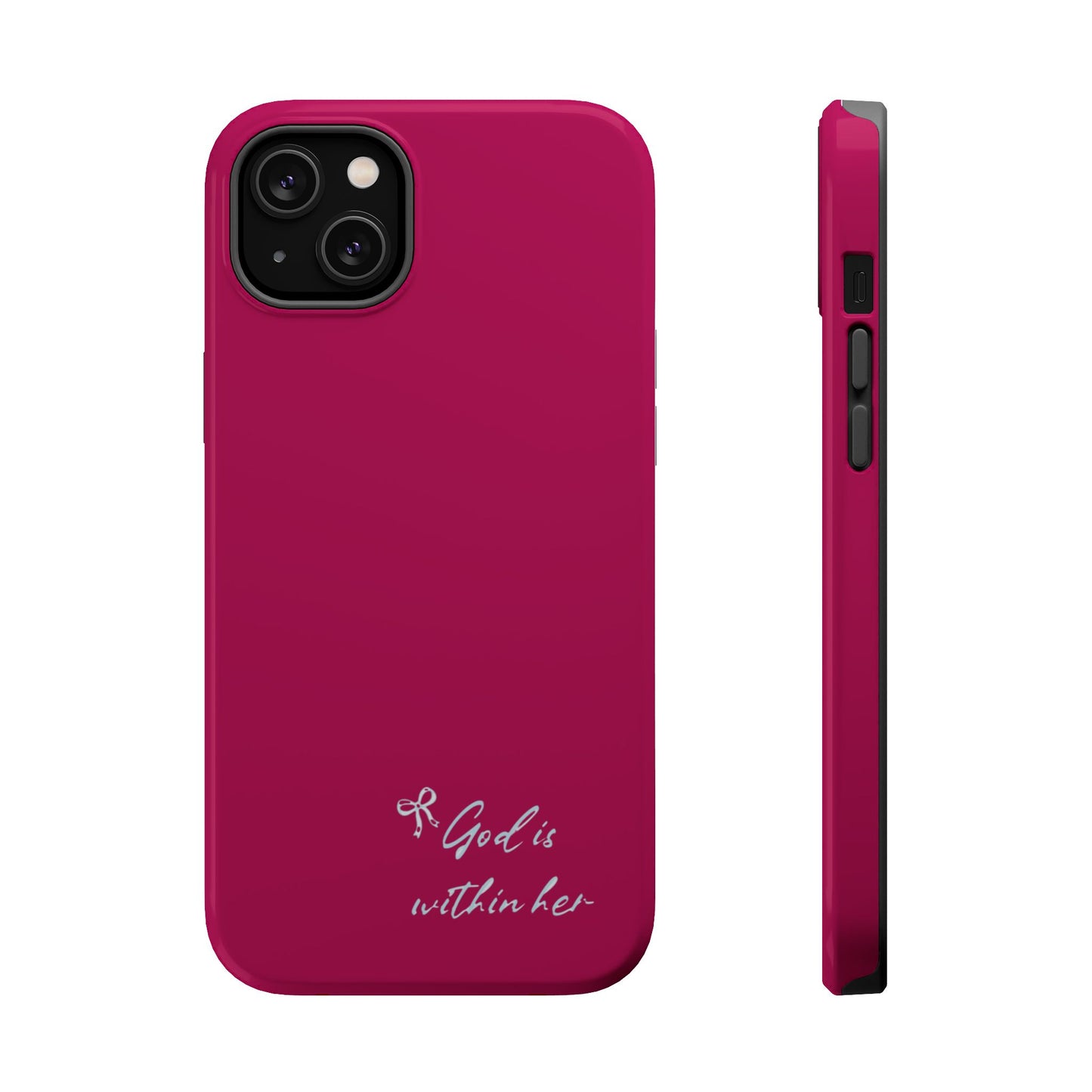 God Is Within Her Phone Case — Inspirational Magnetic Impact-Resistant Phone Case