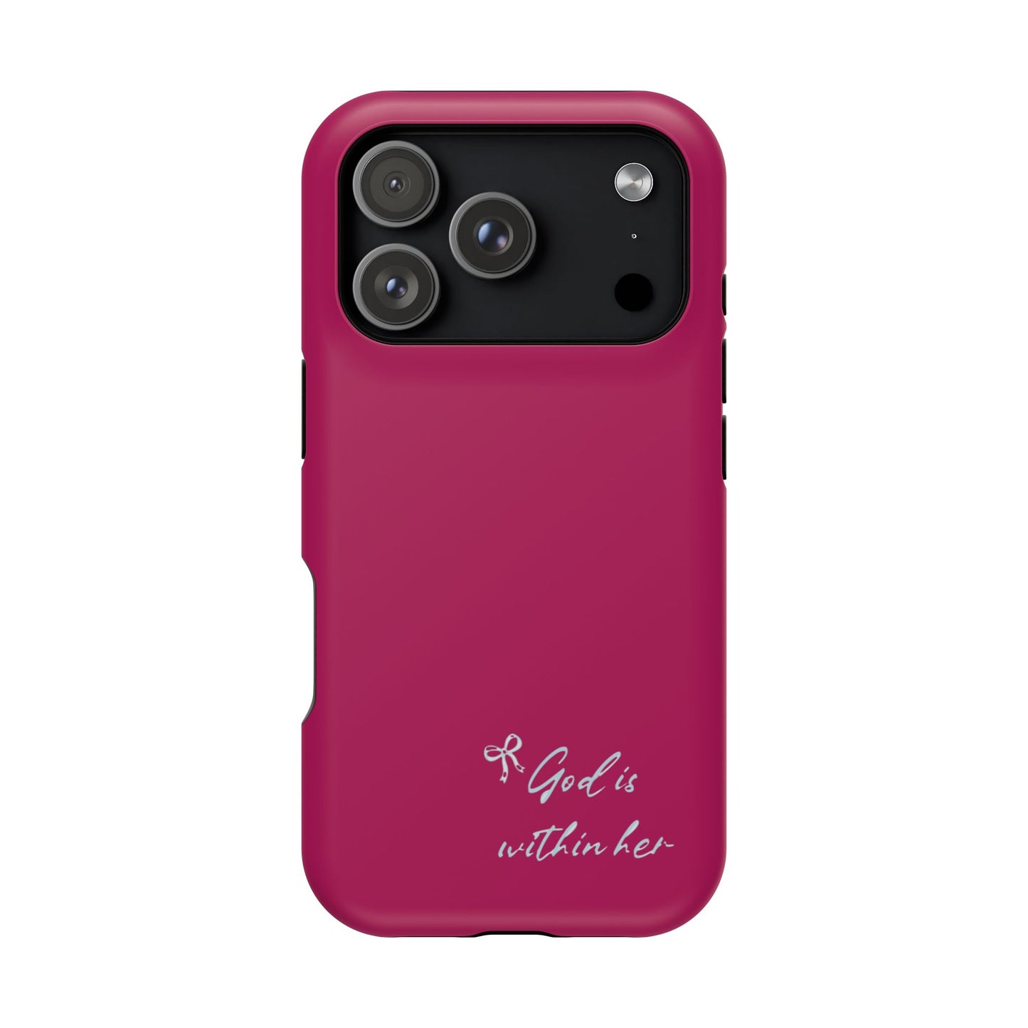 God Is Within Her Phone Case — Inspirational Magnetic Impact-Resistant Phone Case