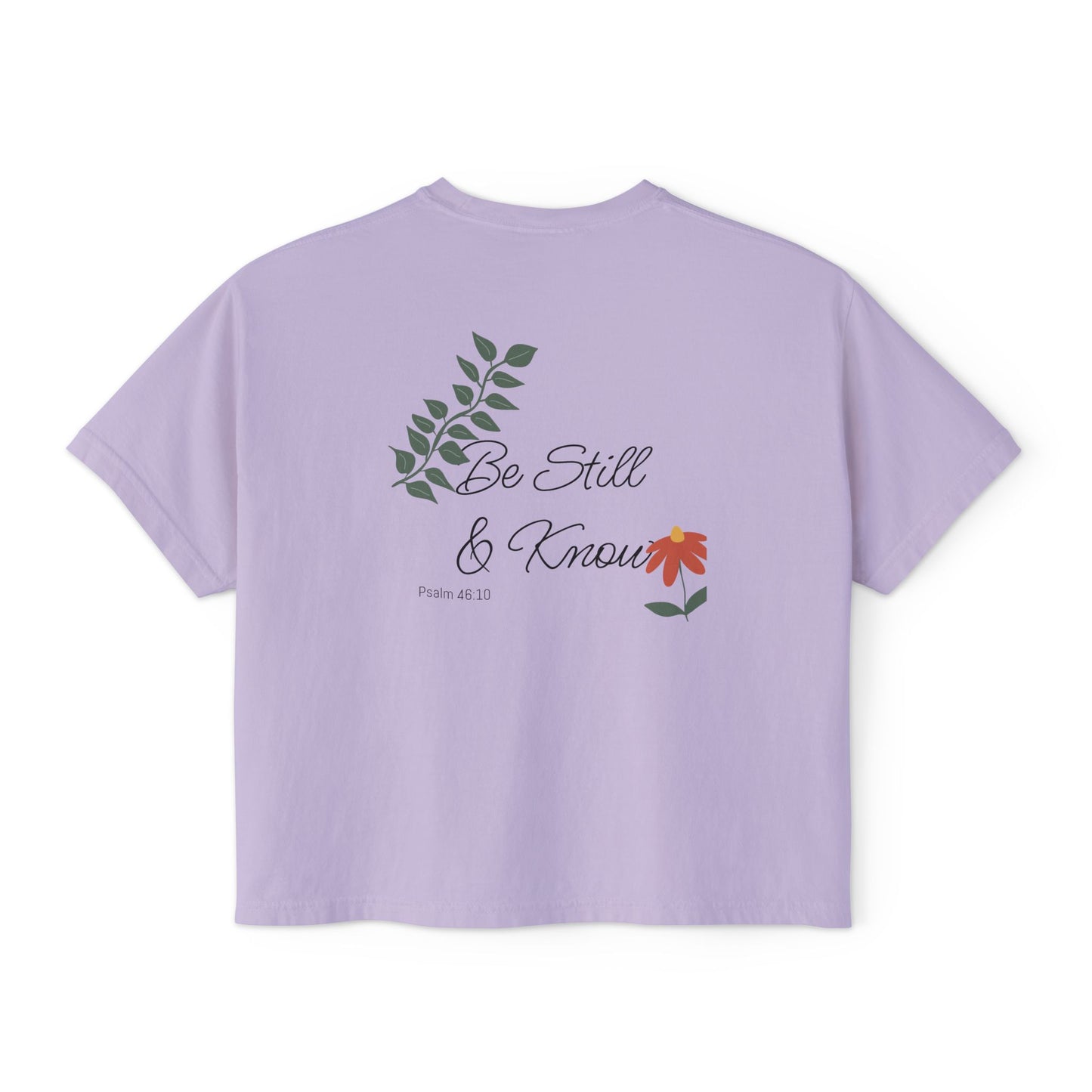 Be Still and Know boxy tee | Christian scripture tee