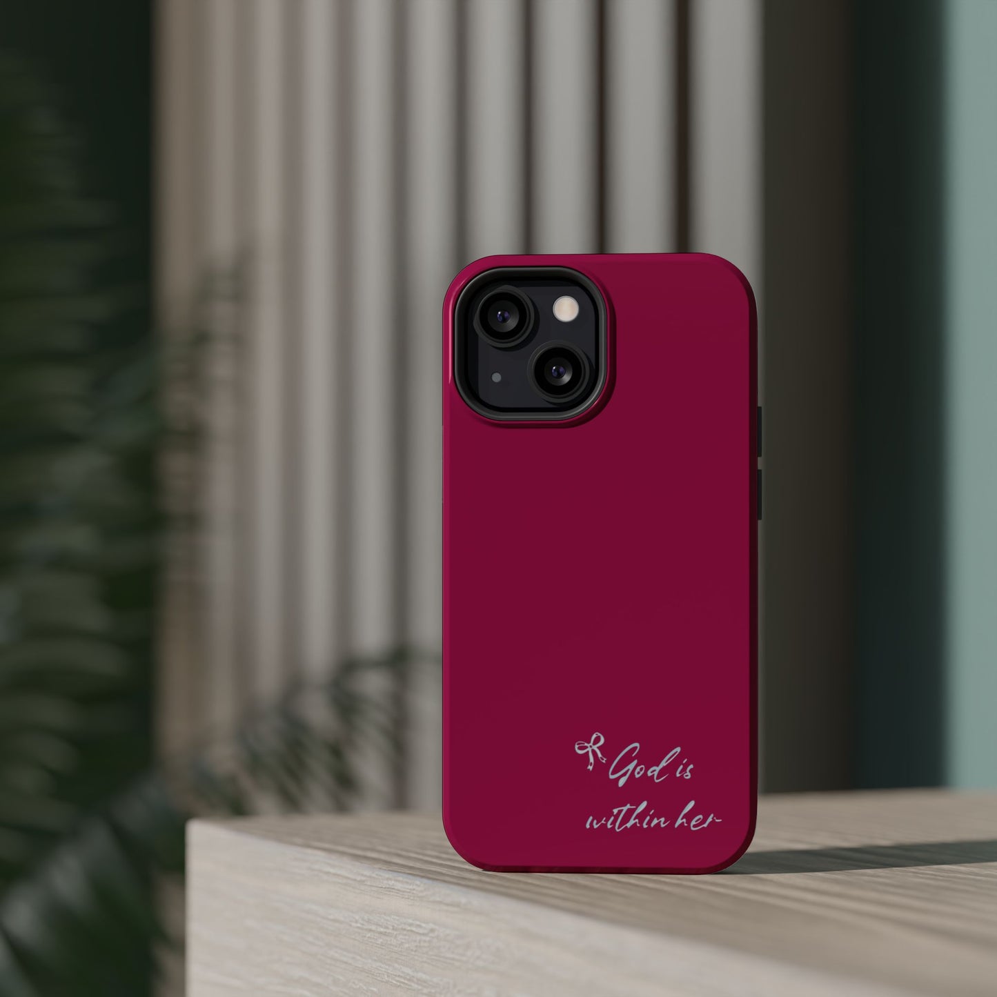 God Is Within Her Phone Case — Inspirational Magnetic Impact-Resistant Phone Case