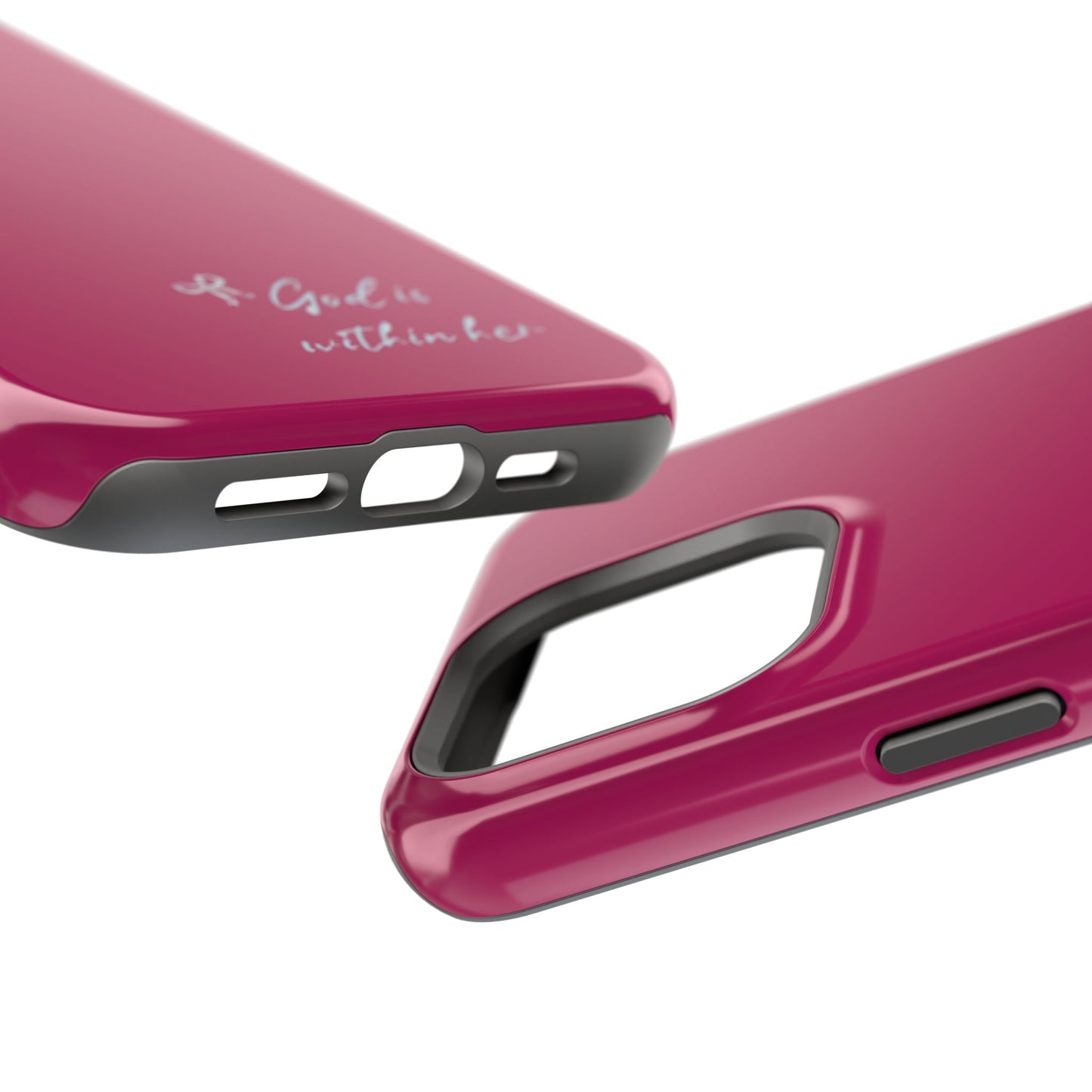 God Is Within Her Phone Case — Inspirational Magnetic Impact-Resistant Phone Case