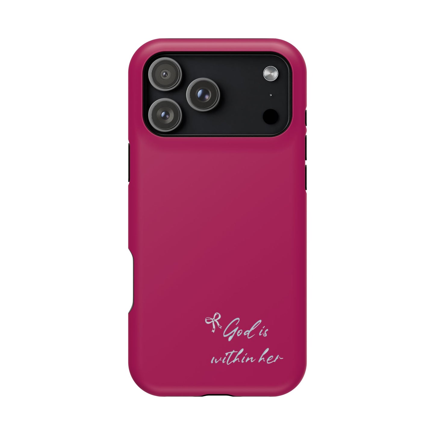 God Is Within Her Phone Case — Inspirational Magnetic Impact-Resistant Phone Case
