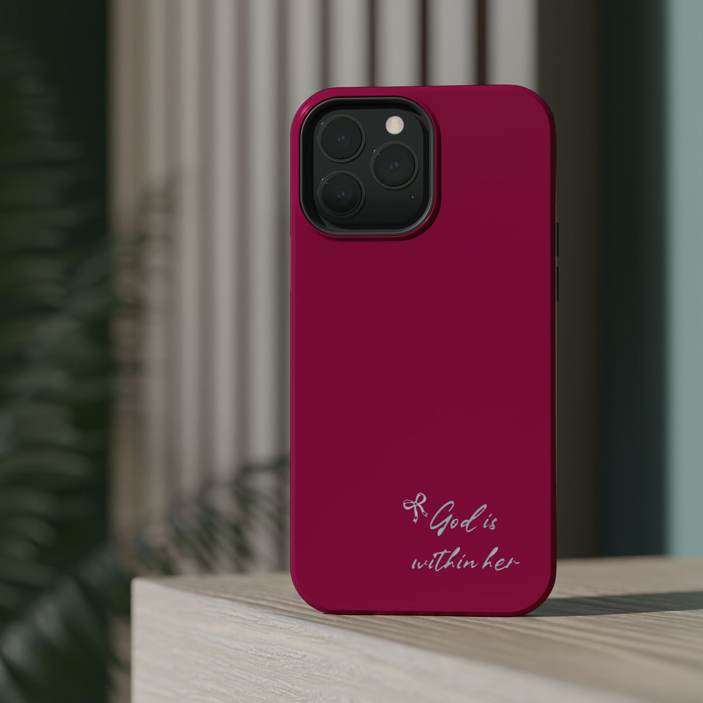God Is Within Her Phone Case — Inspirational Magnetic Impact-Resistant Phone Case