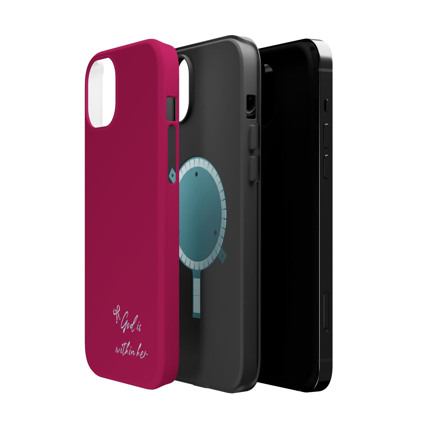 God Is Within Her Phone Case — Inspirational Magnetic Impact-Resistant Phone Case
