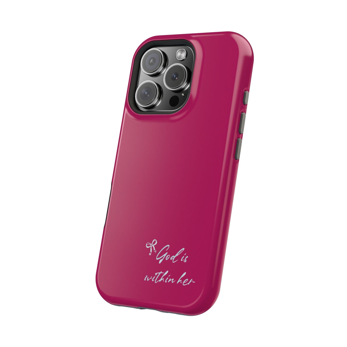 God Is Within Her Phone Case — Inspirational Magnetic Impact-Resistant Phone Case