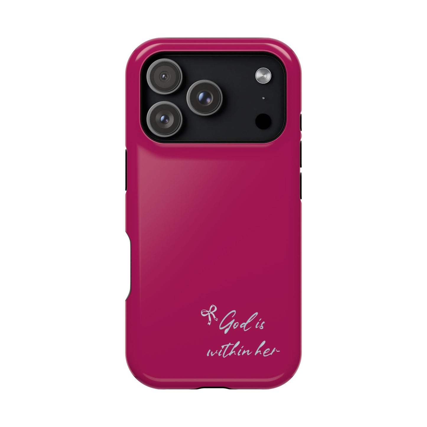 God Is Within Her Phone Case — Inspirational Magnetic Impact-Resistant Phone Case