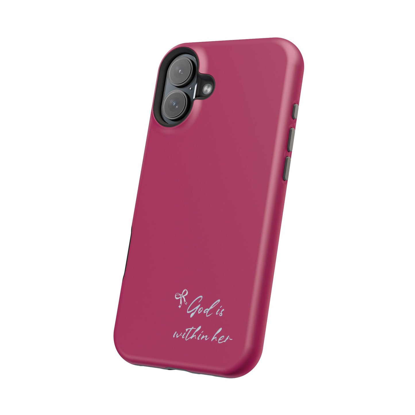 God Is Within Her Phone Case — Inspirational Magnetic Impact-Resistant Phone Case