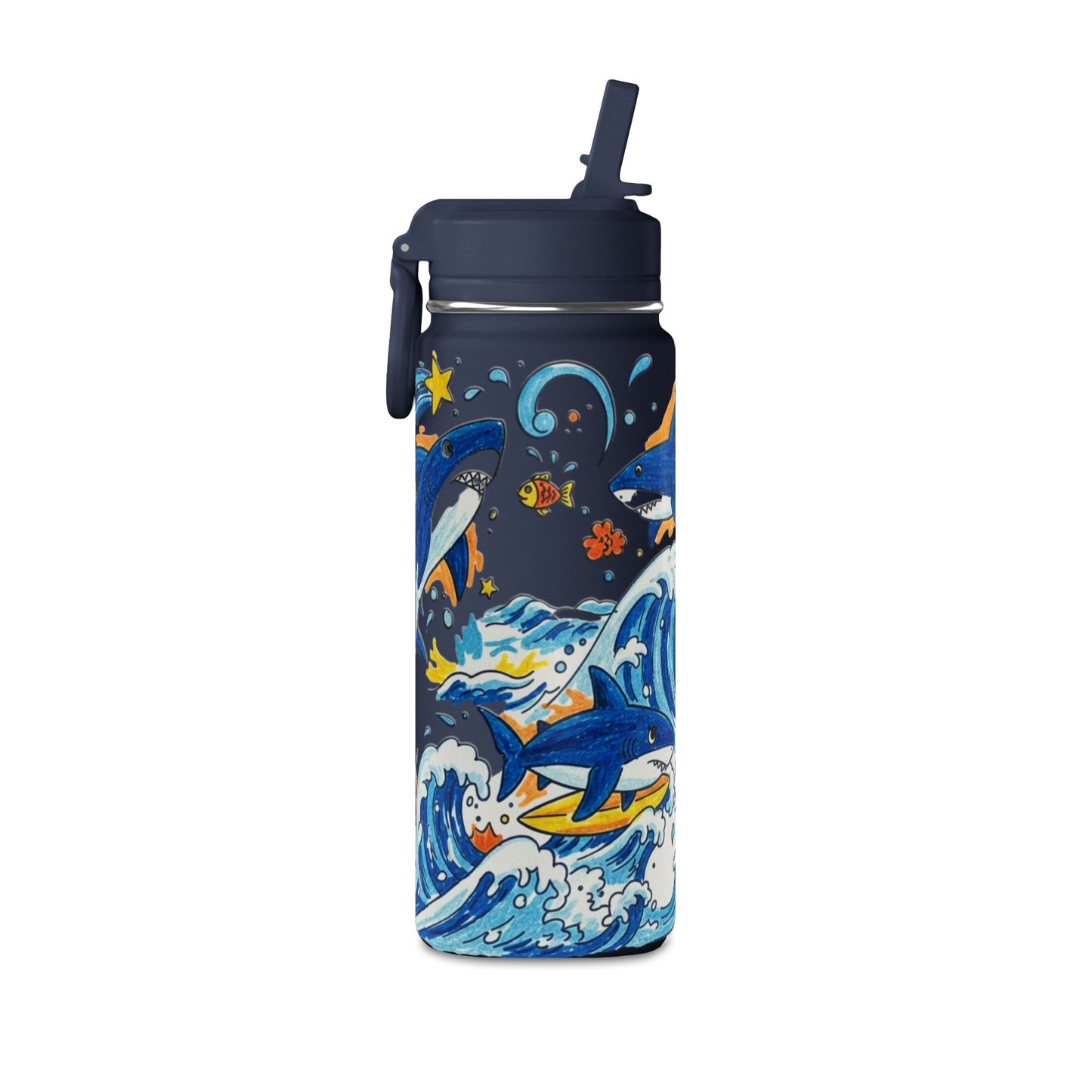 Kids Shark 20oz Water Bottle | Cute Shark Design