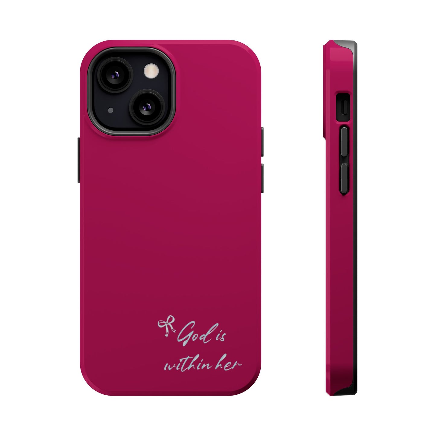 God Is Within Her Phone Case — Inspirational Magnetic Impact-Resistant Phone Case