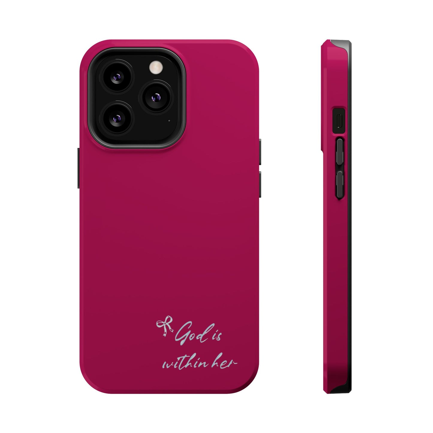 God Is Within Her Phone Case — Inspirational Magnetic Impact-Resistant Phone Case