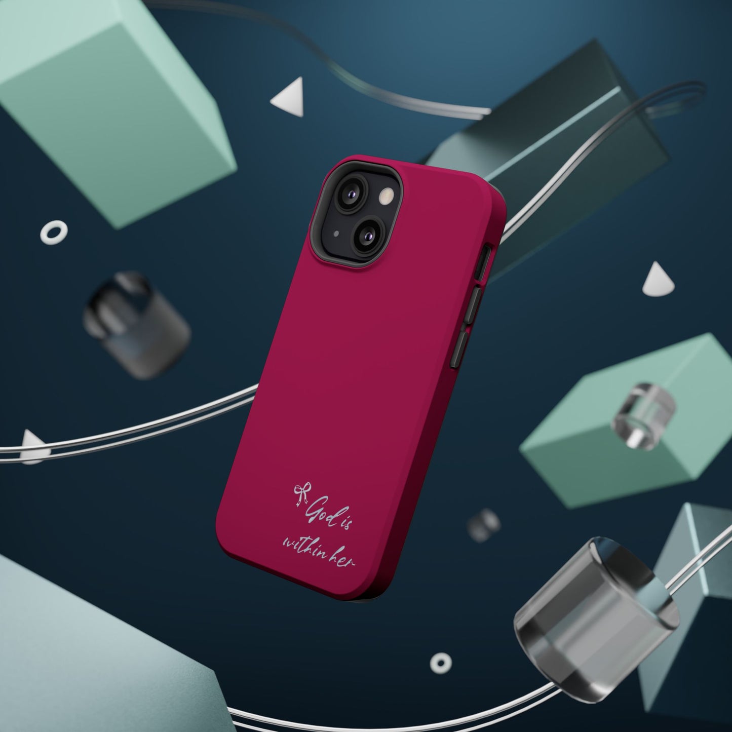 God Is Within Her Phone Case — Inspirational Magnetic Impact-Resistant Phone Case