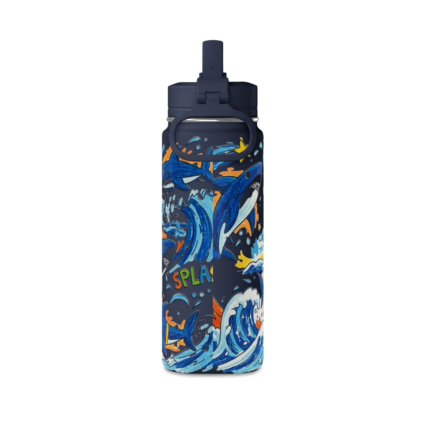 Kids Shark 20oz Water Bottle | Cute Shark Design