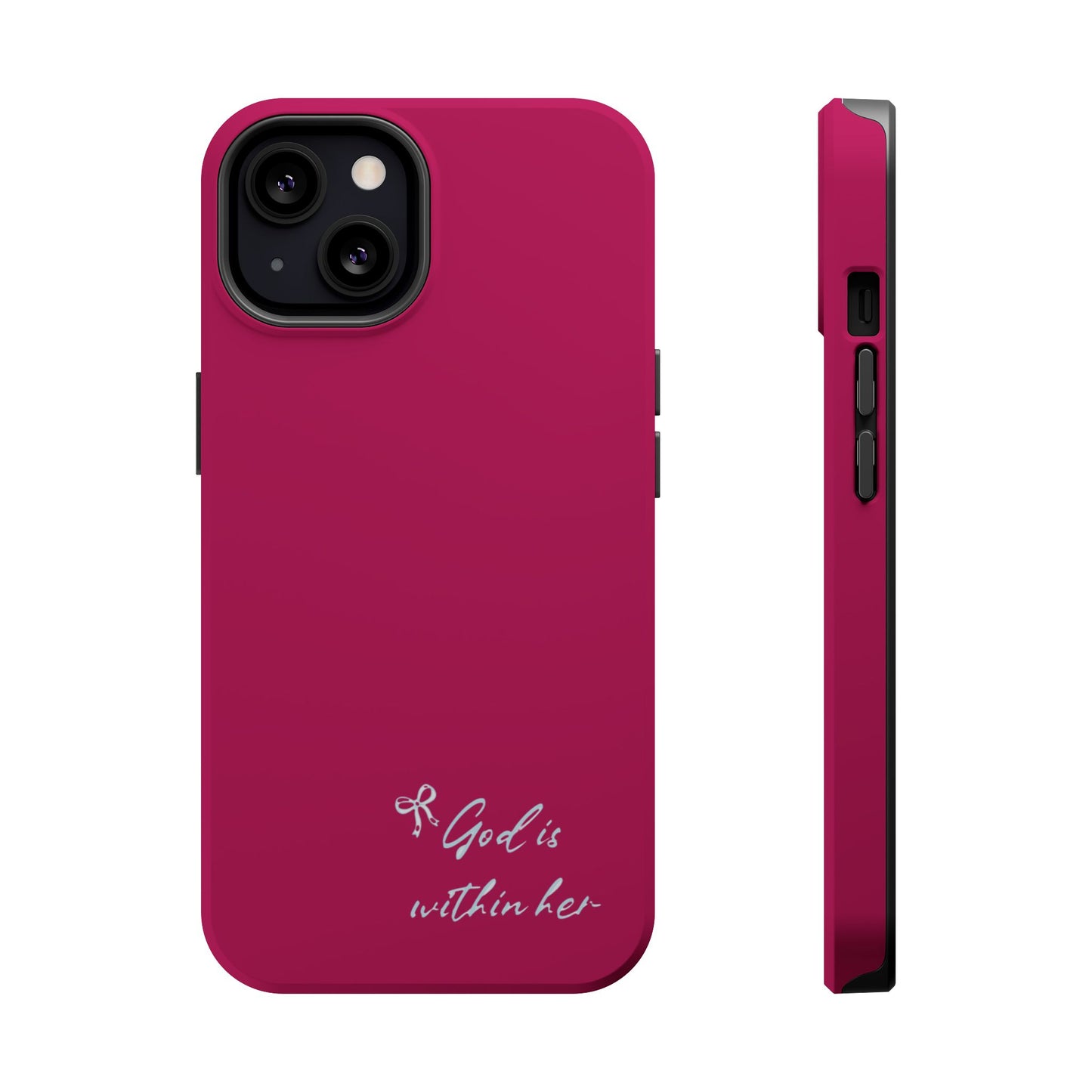 God Is Within Her Phone Case — Inspirational Magnetic Impact-Resistant Phone Case