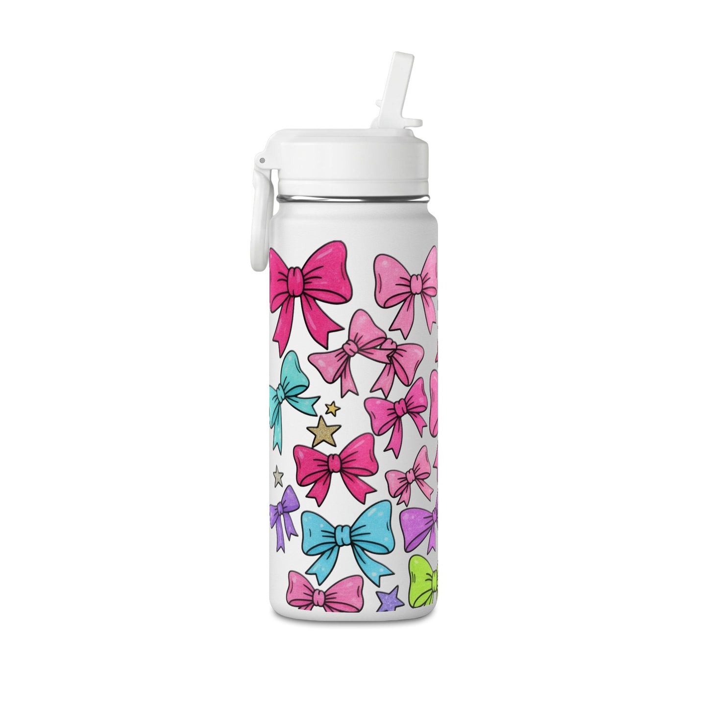 Girls Bow 20oz Water Bottle | Cute Bow Design