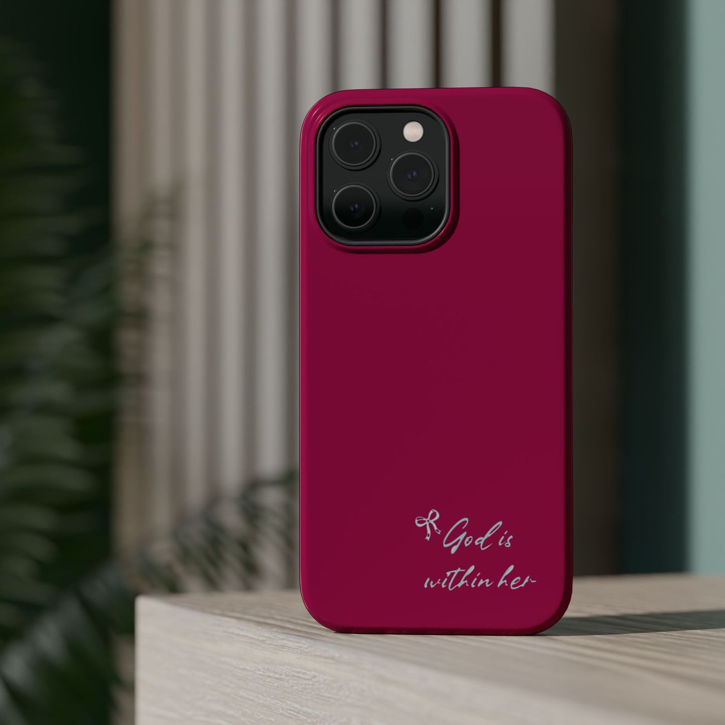 God Is Within Her Phone Case — Inspirational Magnetic Impact-Resistant Phone Case